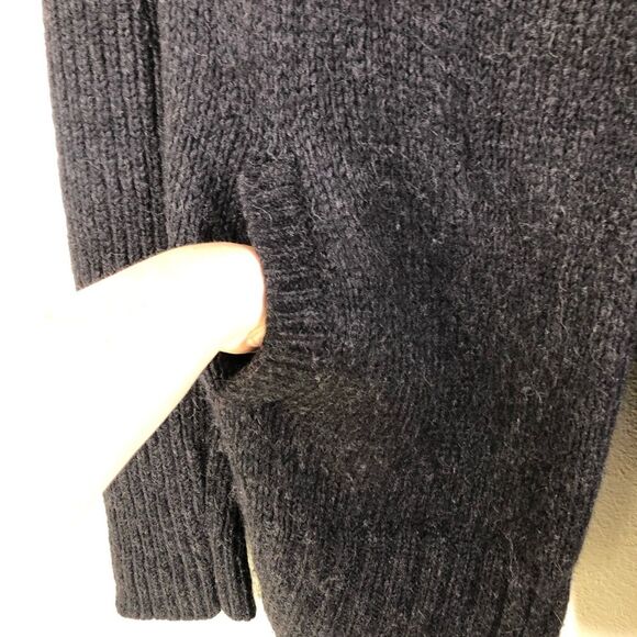 All Saints Black Arion Jacket Royal Alpaca Wool Cardigan Sweater Toggle 6 - Picture 5 of 10